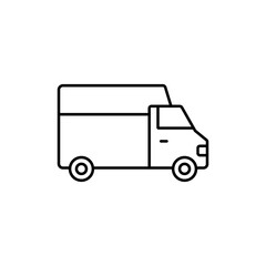 Truck vector icon. Lorry illustration sign. Autotruck symbol or logo.