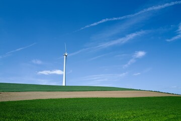 Obraz premium wind turbine on field