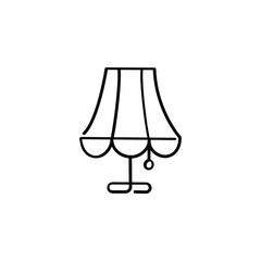 Vintage Lamp Line Style Icon Design