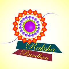 Happy Raksha Bandhan Vector Illustration Hand Draw Creative Design Off-white Background Rakshasutra with typography