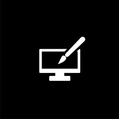  Graphic design icon  isolated on black background 