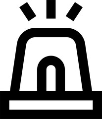 siren icon with black color