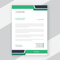 Creative and modern healthcare medical doctor or nurse letterhead design
