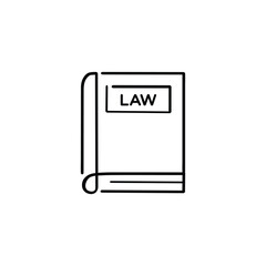Law Book Line Style Icon Design