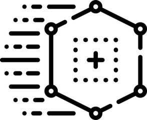 mobile network icon with black color