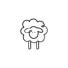 Sheep Line Style Icon Design