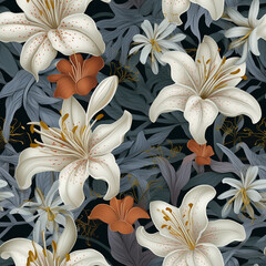 Flower botanic pattern texture