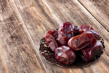 Delicious sweet tasty dried dates fruits.
