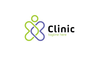 Logo vector minimalist design hospital healthcare pharmaceutical service medical doctor concept