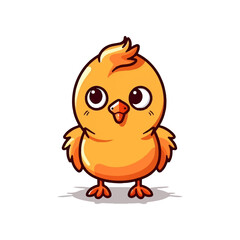 Cute Cartoon Chicken Vector Illustration