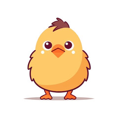Cute Cartoon Chicken Vector Illustration