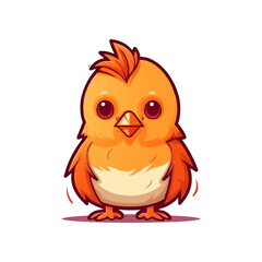 Cute Cartoon Chicken Vector Illustration
