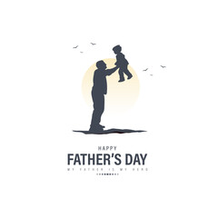 Happy Father's Day greeting. Vector illustration