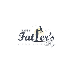Fototapeta na wymiar Happy Father's Day greeting with creative text design Vector illustration.