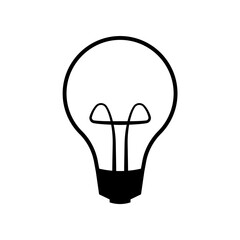 Light bulb icon isolated on white background