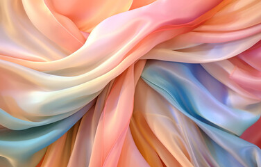 Abstract silk background made with AI generative technology
