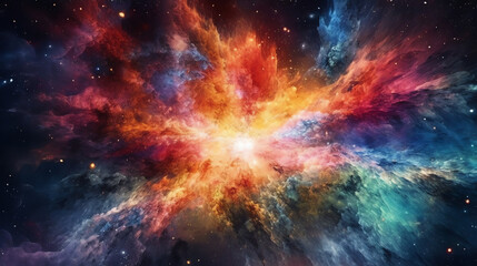 Fototapeta na wymiar Supernova Explosion Generative AI