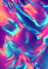 3D abstract flat background neon palette textured.