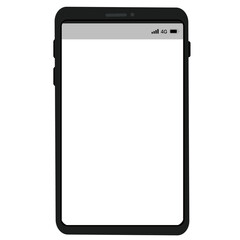 A minimalist-style blank mobile phone.