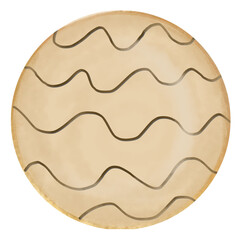 Round donut with chocolate cream on top