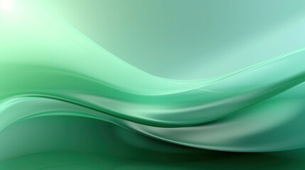 Abstract soft shiny green wavy line background graphic design. Modern blurred light curved lines banner template