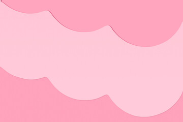 Paper pink background with shaped elements.