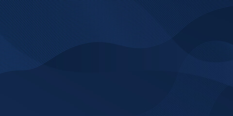 Dark blue background. Blue Waves. Abstract background with halftone gradient. Vector background.