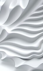 Obraz premium Silver gray colored wavy 3d lines background.