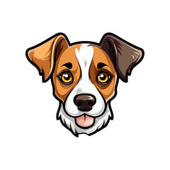 Naklejka premium Cute Cartoon Dog Vector Illustration