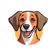 Cute Cartoon Dog Vector Illustration