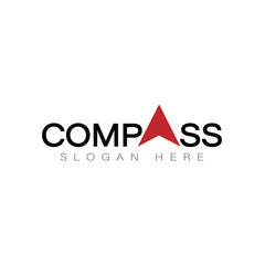 compass logo vector outdoor triangle arrow technology navigator