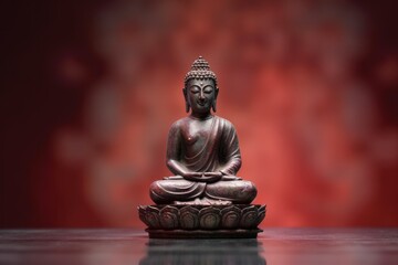 a serene Buddha statue seated on a table