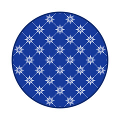 Porcelain plate with traditional blue on white design in Asian style. design pattern for background, plate, dish, bowl, lid, tray, salver, vector illustration art embroidery. white flower line plate.