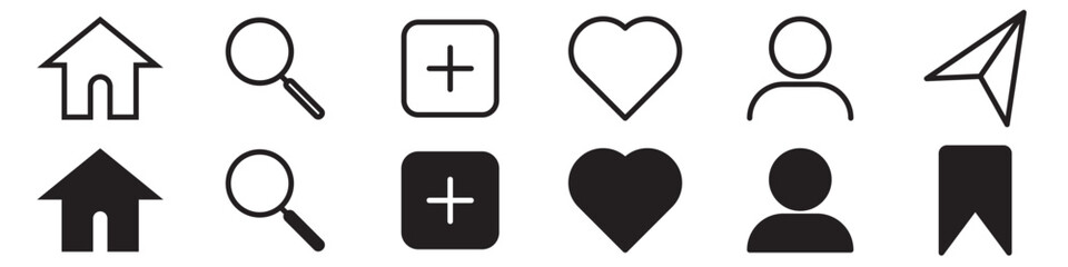 Fototapeta premium Social media icon user. Instagram. Stories user button, symbol, sign logo. Vector illustration.