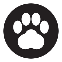 cat footprints icon vector