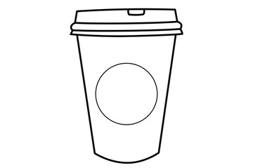 coffee cup sketch line art drink vector illustration 