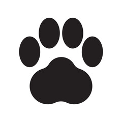 cat footprints icon vector