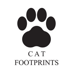 cat footprints icon vector