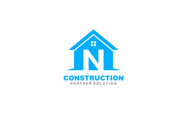 N Letter Real estate logo template