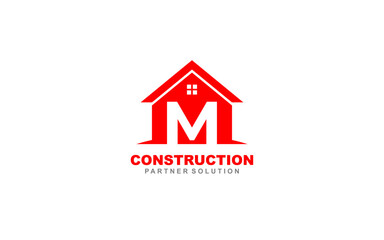 Fototapeta na wymiar M Letter Real estate logo template