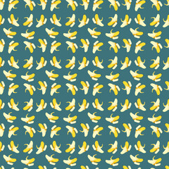 Watercolor seamless bananas pattern, Hand drawn tropical print, Summer fruit illustration, Fresh organic food, Food botanical illustration wallpaper, Yellow fruit background
