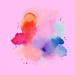 abstract watercolor background with watercolor splashes, Ai generated