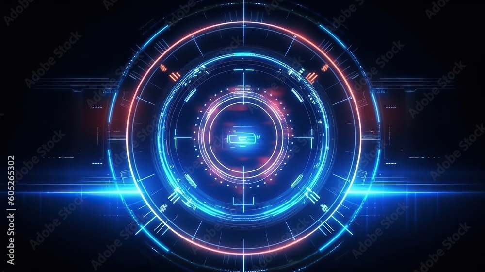 Aufkleber abstract technology ui futuristic concept hud interface hologram elements of digital data chart.hud,