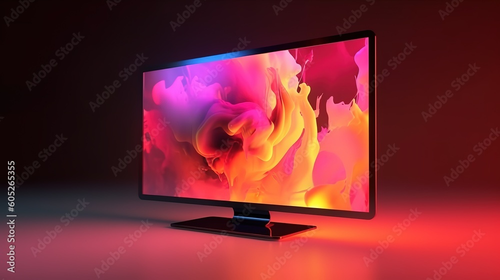 Leinwandbilder Abstract hud ui gui future futuristic screen system virtual design.Hud,GUI for game background design. Technology background. Digital data. Generative AI