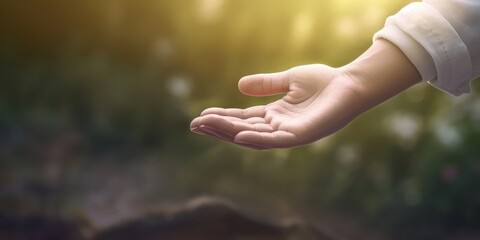 Hope concept: a helping hand, Generative AI