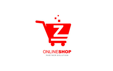 Z Letter online shop logo template