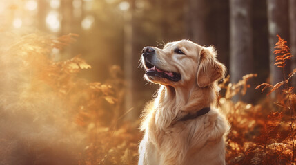 A golden retriever dog
