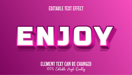 Fototapeta premium Enjoy text effect