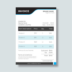 Obraz premium Invoice design vector template.