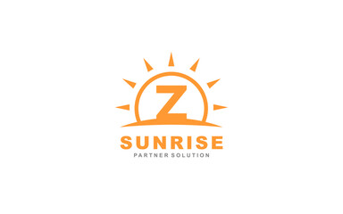 Obraz premium Z Letter of sun logo for template